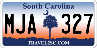 SC license plate MJA327