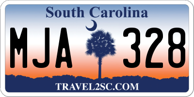 SC license plate MJA328