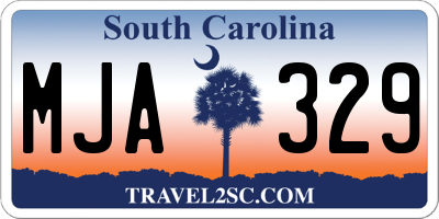 SC license plate MJA329