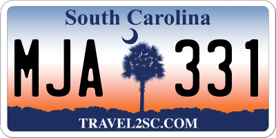 SC license plate MJA331