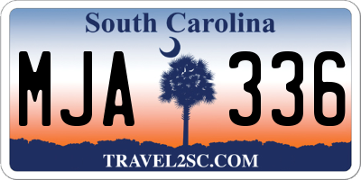 SC license plate MJA336