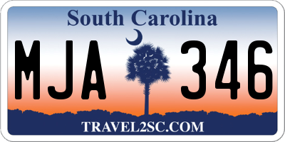 SC license plate MJA346