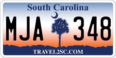 SC license plate MJA348