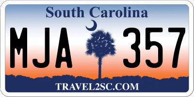 SC license plate MJA357