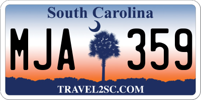 SC license plate MJA359