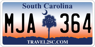 SC license plate MJA364