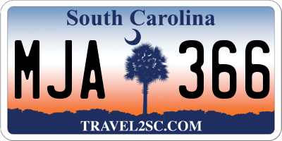 SC license plate MJA366