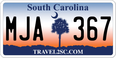 SC license plate MJA367