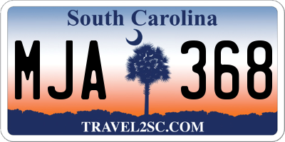 SC license plate MJA368