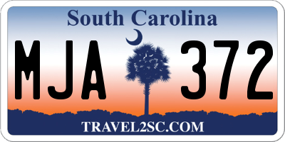 SC license plate MJA372