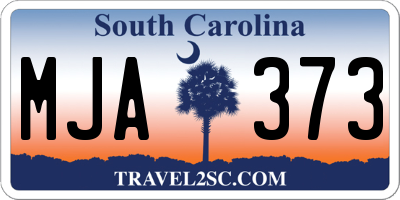 SC license plate MJA373