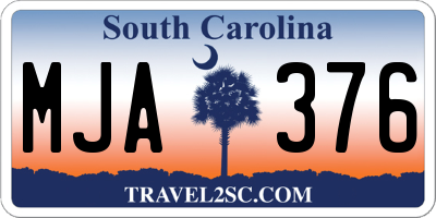 SC license plate MJA376