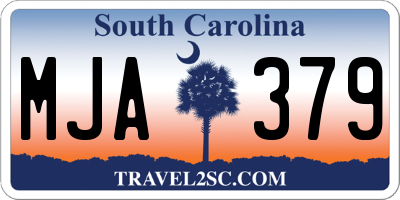 SC license plate MJA379
