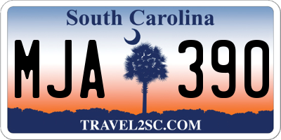 SC license plate MJA390