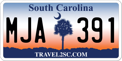 SC license plate MJA391