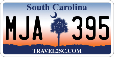 SC license plate MJA395