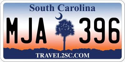 SC license plate MJA396