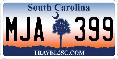 SC license plate MJA399