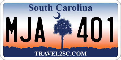 SC license plate MJA401