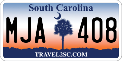 SC license plate MJA408