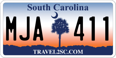 SC license plate MJA411