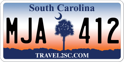 SC license plate MJA412