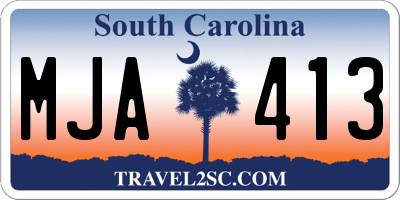 SC license plate MJA413