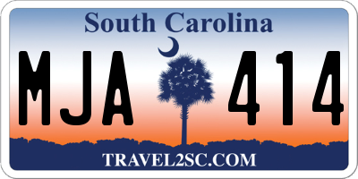 SC license plate MJA414
