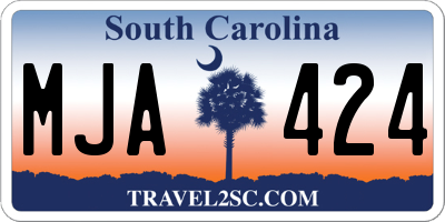 SC license plate MJA424