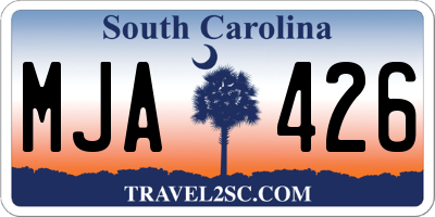 SC license plate MJA426