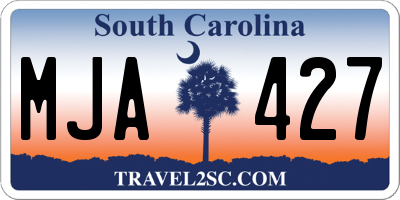 SC license plate MJA427