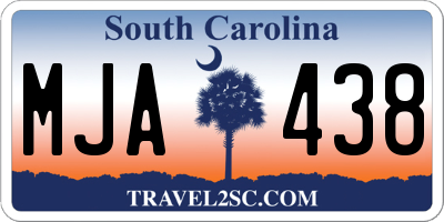 SC license plate MJA438