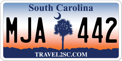 SC license plate MJA442