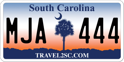 SC license plate MJA444