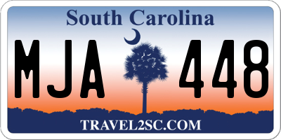 SC license plate MJA448