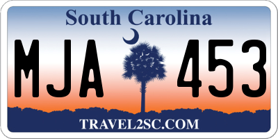 SC license plate MJA453