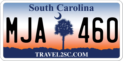 SC license plate MJA460