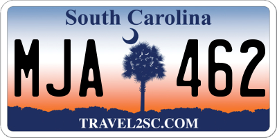 SC license plate MJA462