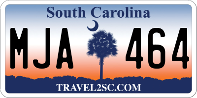 SC license plate MJA464