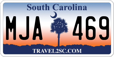 SC license plate MJA469