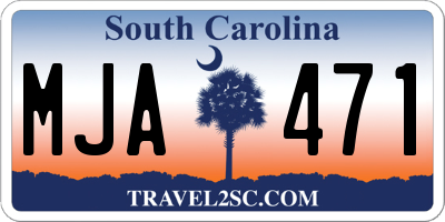 SC license plate MJA471