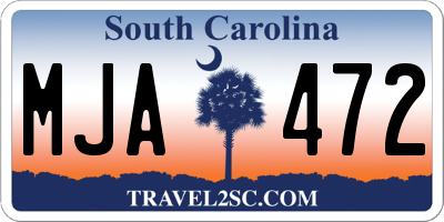 SC license plate MJA472