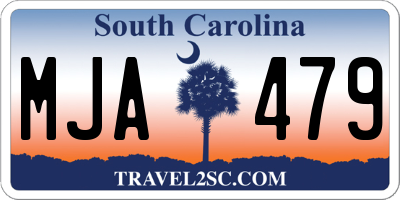 SC license plate MJA479