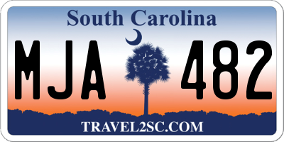 SC license plate MJA482