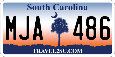 SC license plate MJA486