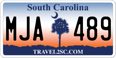 SC license plate MJA489