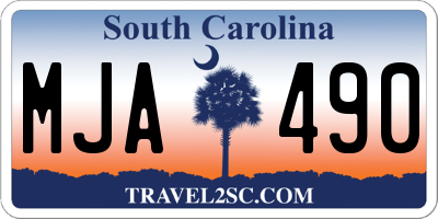 SC license plate MJA490