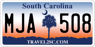 SC license plate MJA508