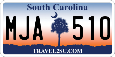 SC license plate MJA510