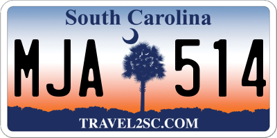 SC license plate MJA514